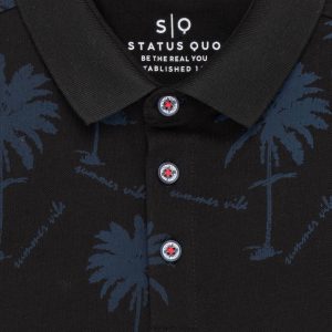 Status Quo Kids All Over Printed Polo T-Shirt