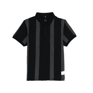 Status Quo Boys Verticle Striped Polo T-Shirt