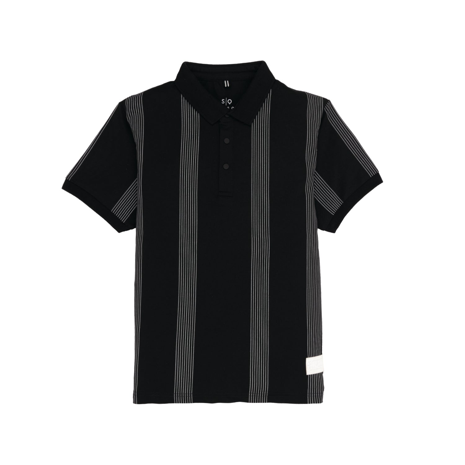 Status Quo Boys Verticle Striped Polo T-Shirt