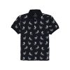 Status Quo Boys Animal Print Polo Collar Half Sleeves Regular Fit Tshirt