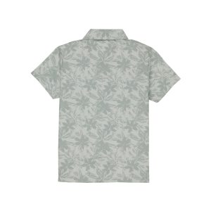 Status Quo Boys Floral Print Polo Collar Half Sleeves Regular Fit Tshirt