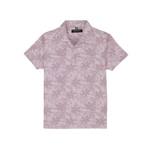Status Quo Boys Floral Print Polo Collar Half Sleeves Regular Fit Tshirt
