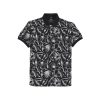 Status Quo Boys Graphic Print Polo Collar Half Sleeves Regular Fit Tshirt