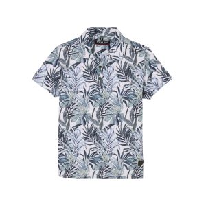 Status Quo Boys Abstract Print Polo Collar Half Sleeves Regular Fit Tshirt