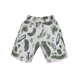 Status Quo Boy'S Abstract Printed Regular Fit Co-Ord Set With Shirt & Shorts