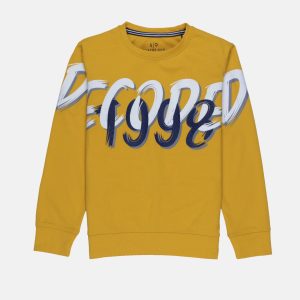 Boys Solid Round Neck Sweatshirt