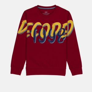 Boys Solid Round Neck Sweatshirt