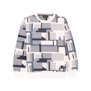 Status Quo Boys All Over Abstract Print Regular Fit Full Sleeves Lighwieght Sweatshirt