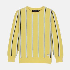 Status Quo Boys Striped Round Neck Sweater