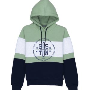 Boys Colour Blocking Hooded Sweatshirt
