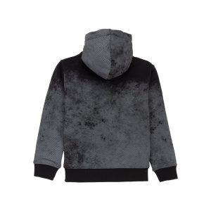 Status Quo Boys All-Over Ombre Print Logo Design Fleece Full Sleeve Hooded Sweatshirt