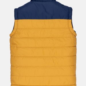Boys Colour Blocking High Neck Sleeveless Jacket