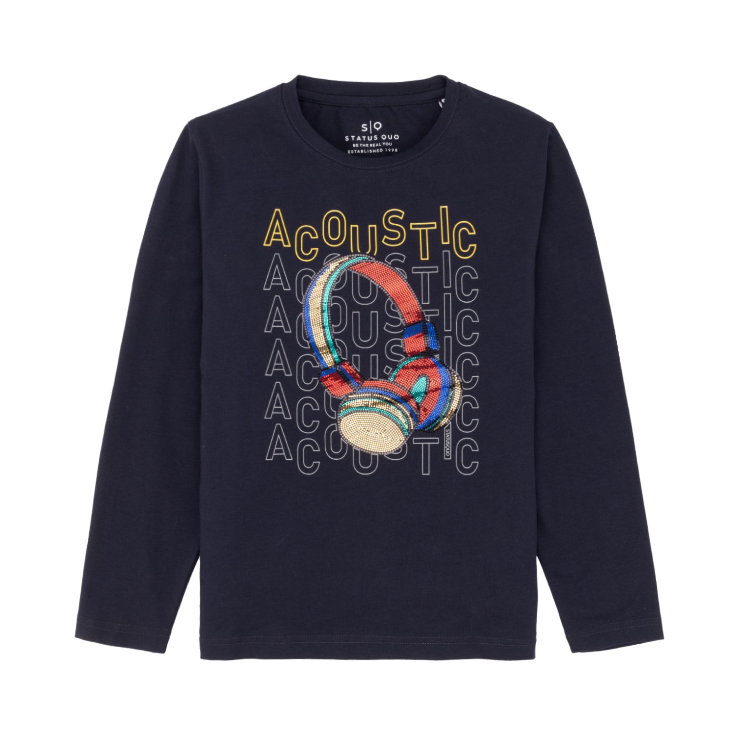 Status Quo Boys Printed Round Neck T-Shirt