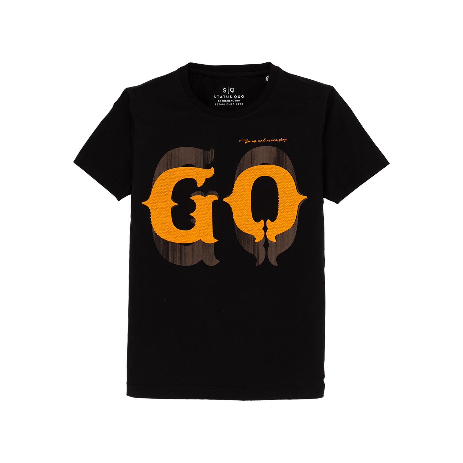 Status Quo Kids Printed Round Neck T-Shirt