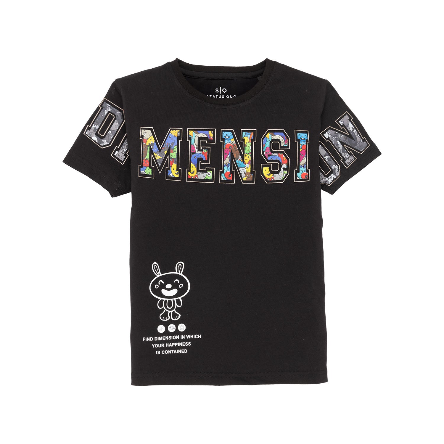 Status Quo Kids Printed Round Neck T-Shirt