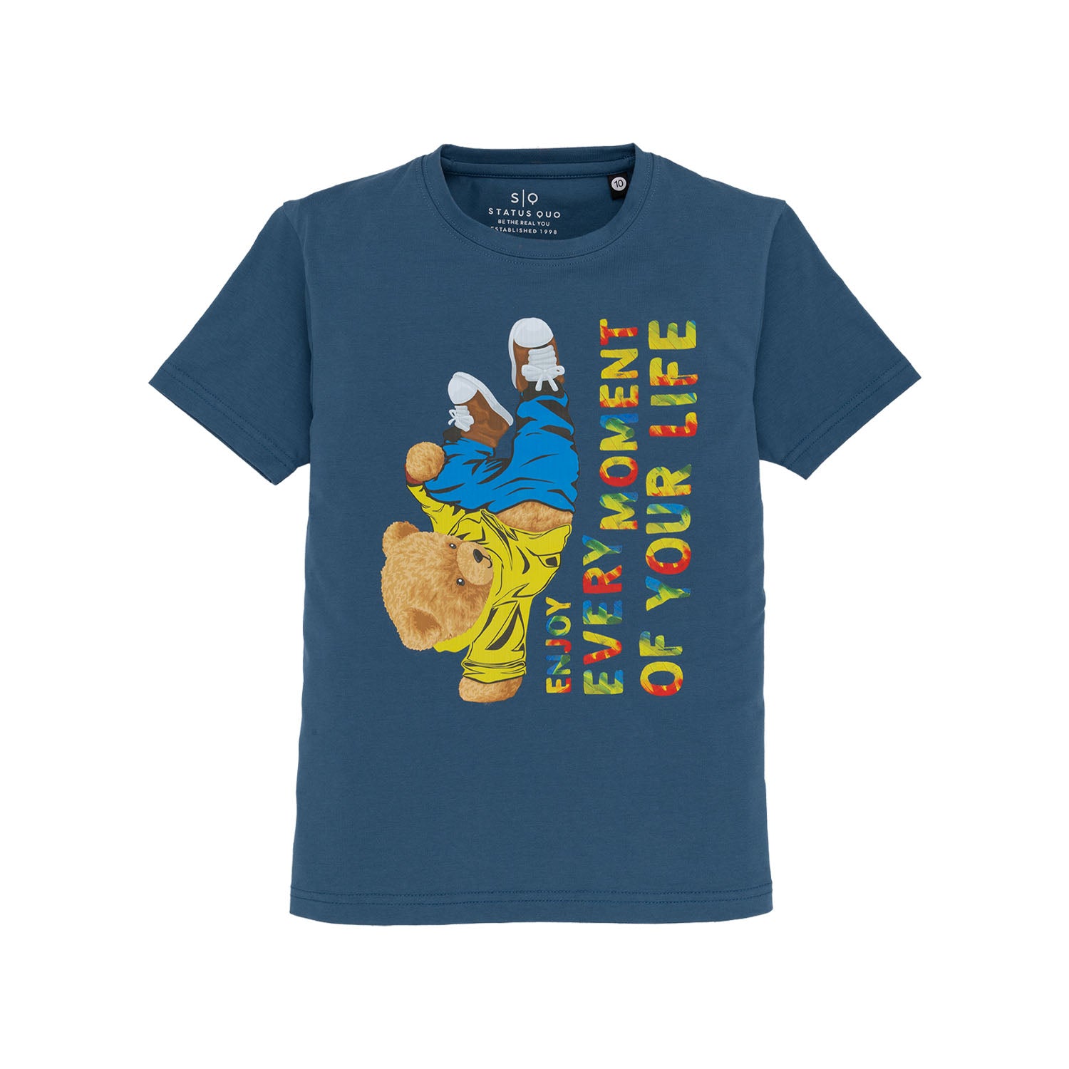 Status Quo Boys Printed Round Neck T-Shirt