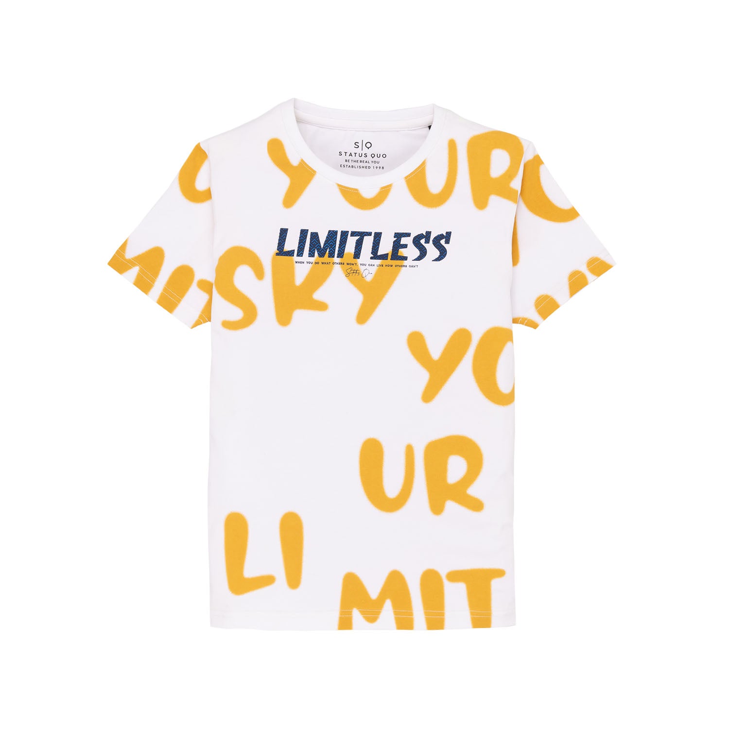 Status Quo Boys All Over Printed Round Neck T-Shirt