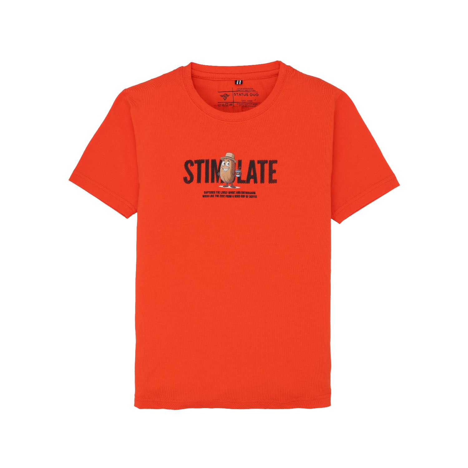 Status Quo Kids Boys Placement Printed Short Sleeves Regular Fit Tshirt