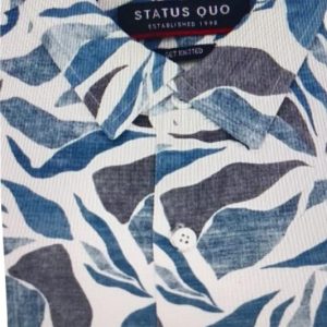 Status Quo Boys Abstract Print Collared Neck Half Sleeves Regular Fit Shirt