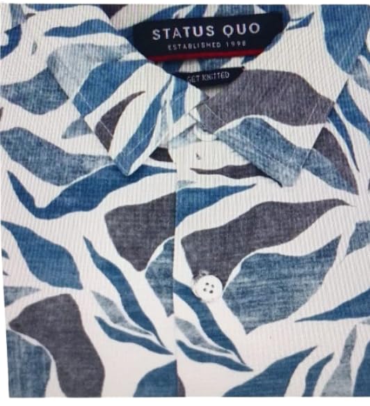Status Quo Boys Abstract Print Collared Neck Half Sleeves Regular Fit Shirt