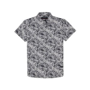 Status Quo Boys Abstract Print Collared Neck Half Sleeves Regular Fit Shirt