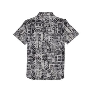 Status Quo Boys Abstract Print Collared Neck Half Sleeves Regular Fit Shirt