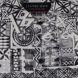 Status Quo Boys Abstract Print Collared Neck Half Sleeves Regular Fit Shirt