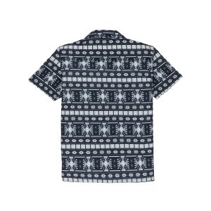 Status Quo Boy'S Tribal Printed Cuban Collar Regular Fit Shirt