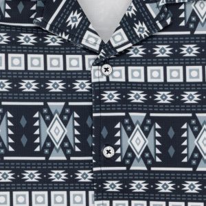 Status Quo Boy'S Tribal Printed Cuban Collar Regular Fit Shirt