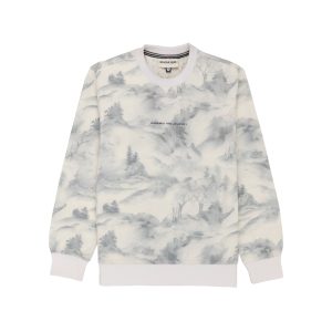 Status Quo Boys All Over Garphic Print Regular Fit Full Sleeves Lighwieght Sweatshirt
