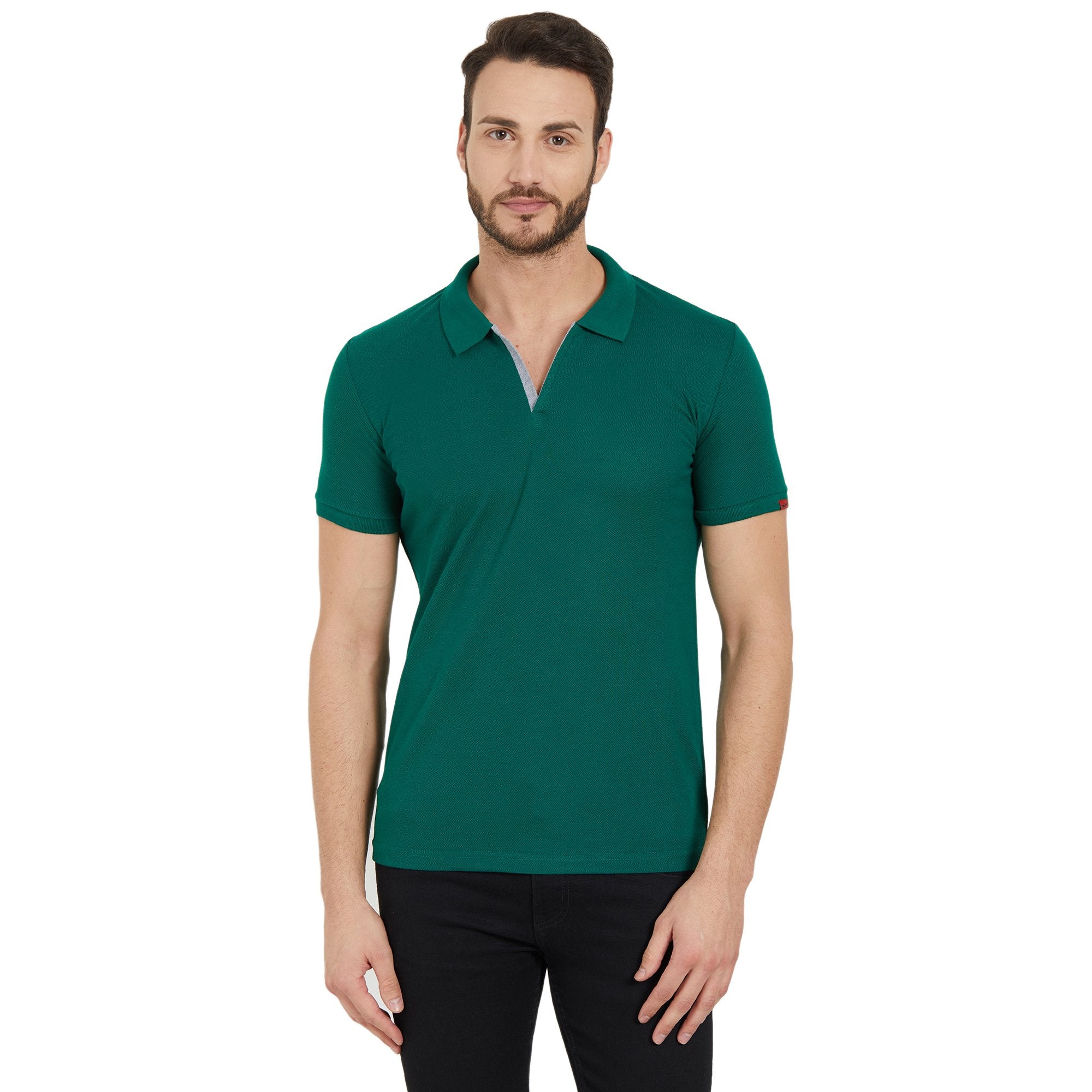 Status Quo Mens Solid Slim Fit Polo T-Shirt