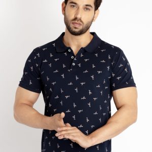 Status Quo Mens All Over Printed Polo Collar T-Shirt