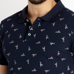 Status Quo Mens All Over Printed Polo Collar T-Shirt