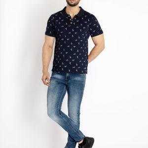 Status Quo Mens All Over Printed Polo Collar T-Shirt