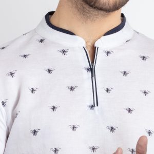 Status Quo Mens Printed Henley Neck T-Shirt