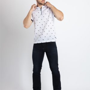 Status Quo Mens Printed Henley Neck T-Shirt