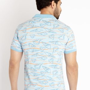 Status Quo Mens All Over Printed Polo Collar T-Shirt