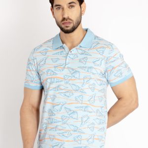 Status Quo Mens All Over Printed Polo Collar T-Shirt