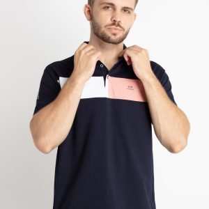 Status Quo Mens Colorblocked Polo T-Shirt