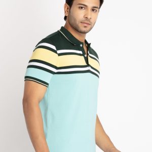 Status Quo Mens Striped Polo T-Shirt