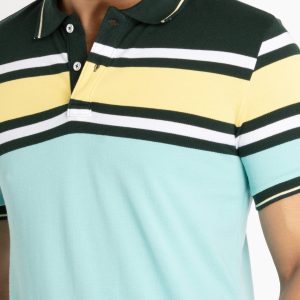 Status Quo Mens Striped Polo T-Shirt