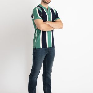 Status Quo Mens Striped Polo T-Shirt