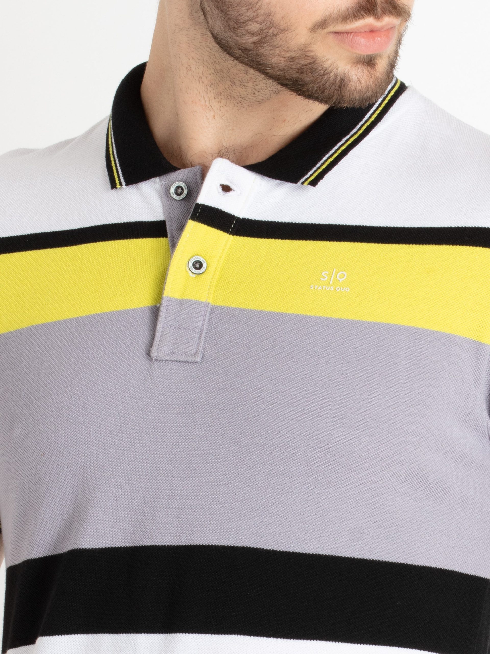Mens Striped Polo T-Shirt