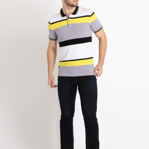 Mens Striped Polo T-Shirt