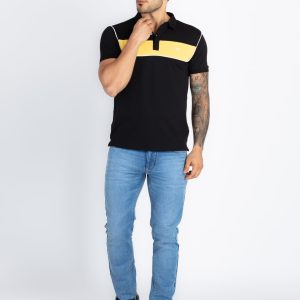 Mens Colourblock Polo T-Shirt