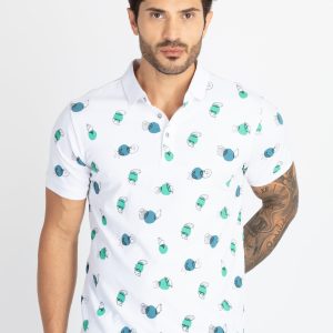 Status Quo Mens All Over Printed Polo T-Shirt