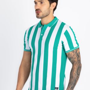 Status Quo Mens Striped Polo T-Shirt