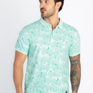 Status Quo All-Over Dots Printed Regular Fit Polo Tshirt