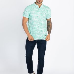 Status Quo All-Over Dots Printed Regular Fit Polo Tshirt