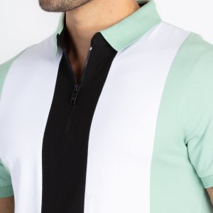Mens Colourblock Polo T-Shirt